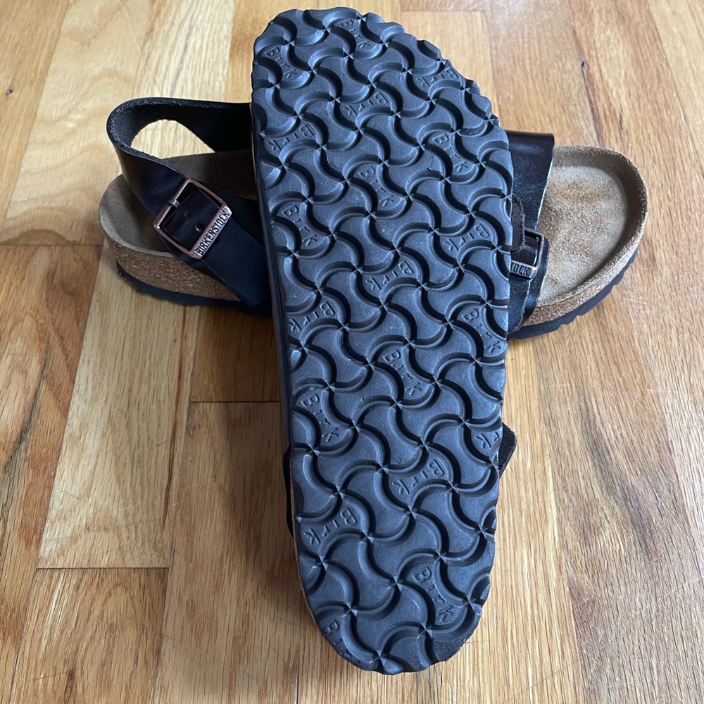 Birkenstock Milano Soft Footbed Smooth Leather Amalfi Testa Di Moro Sz 10 - Picture 5 of 12